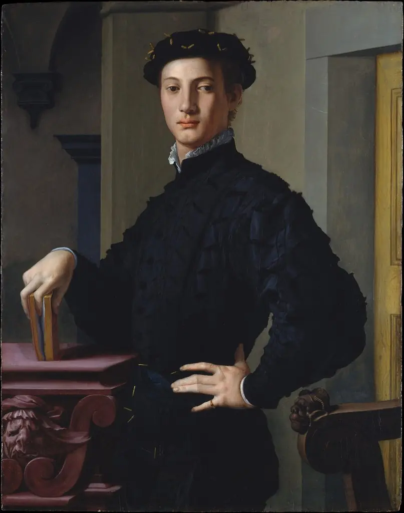 Portrait of a Young Man with a Book, by Bronzino