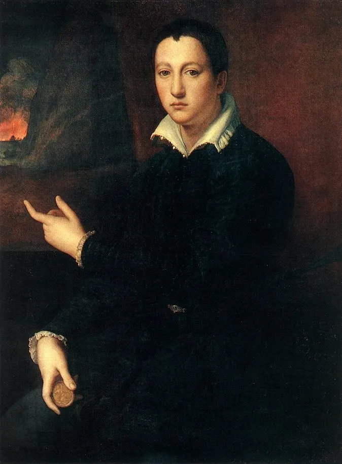 Portrait of Cosimo I de'Medici, by Bronzino, oil, 1537