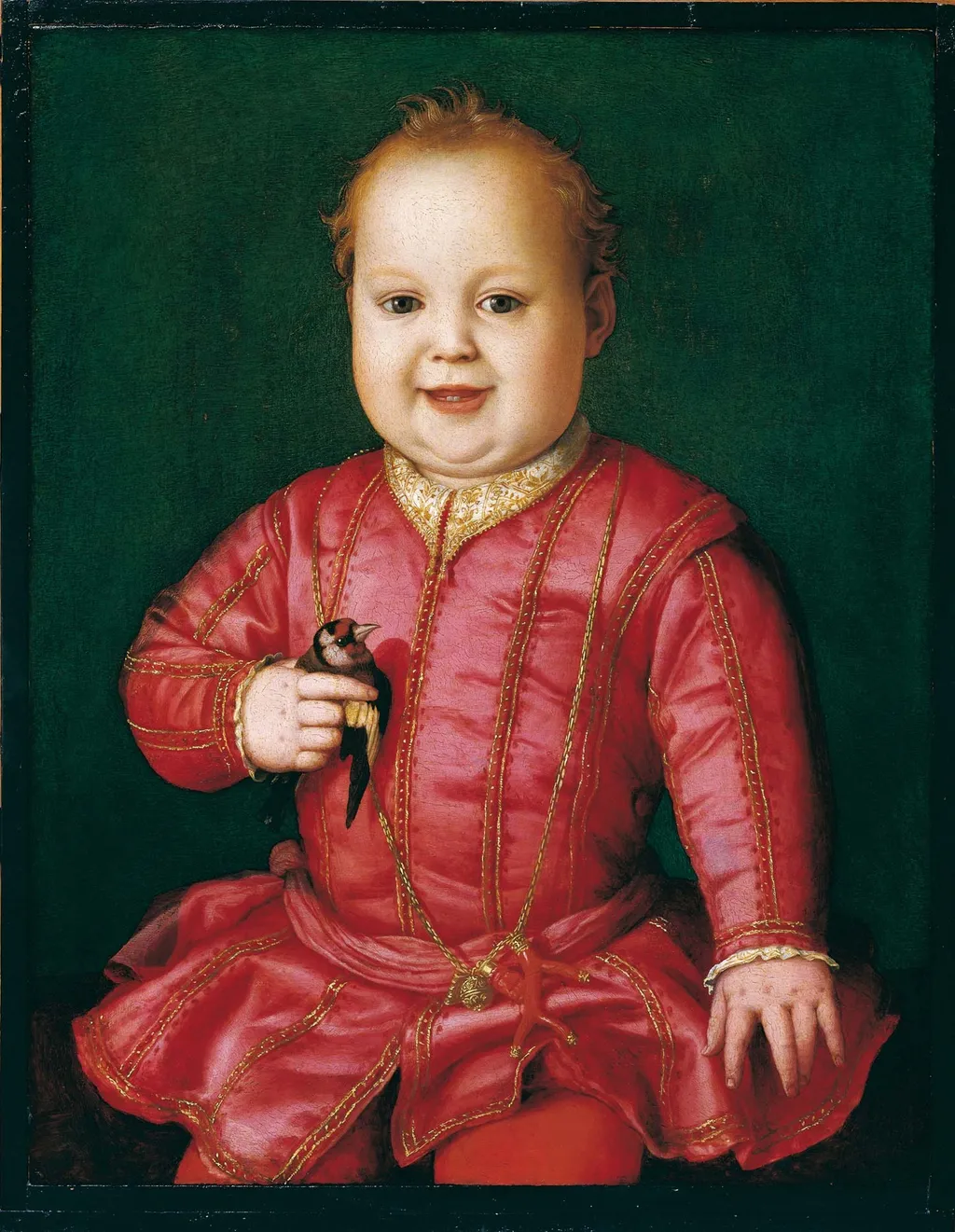 Portrait of Giovanni de' Medici as a Child, by Bronzino, oil, 1545