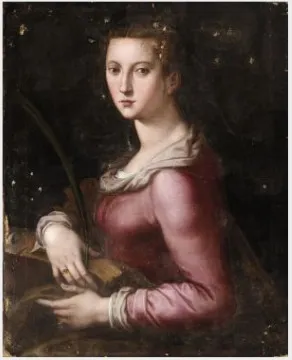 Saint Catherine of Alexandria, by Bronzino, oil, 1547