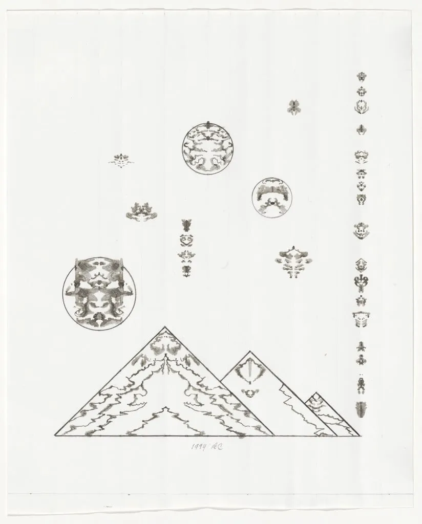 Untitled, by Bruce Conner, ink, 1994