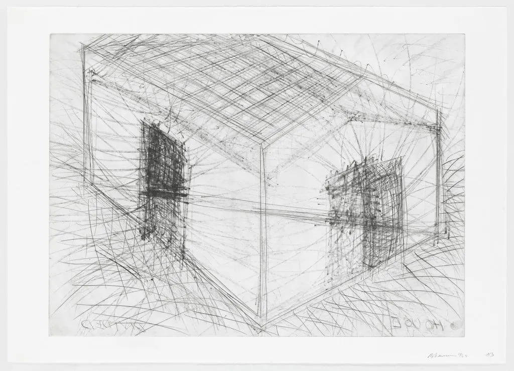 Untitled, by Bruce Nauman, ink, 1983