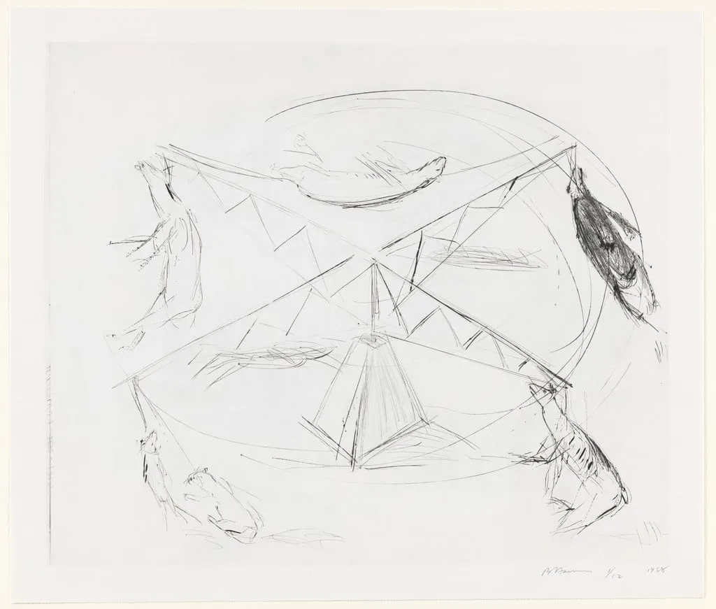 Untitled, by Bruce Nauman, ink, 1988