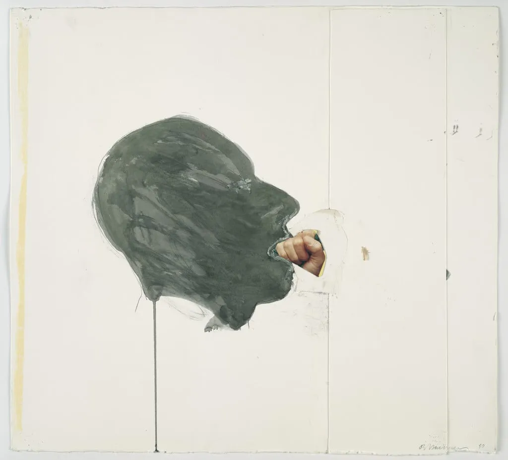 Untitled, by Bruce Nauman, watercolor, 1990