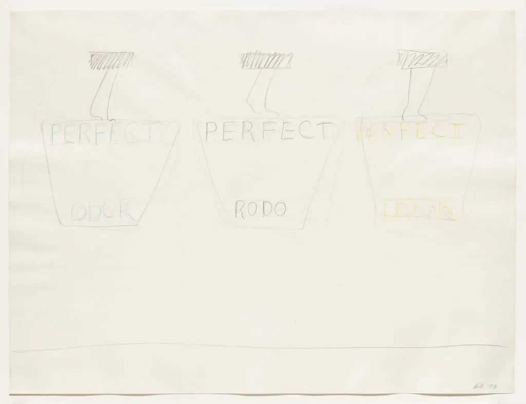 Untitled, by Bruce Nauman, graphite, 1973