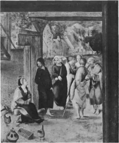 Christ in conversation with a woman, by Brunswick Monogrammist