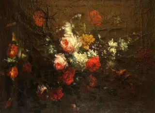 Buchet de flori cu trandafiri roșii ; pandant: Buchet de flori cu trandafir alb, 1699