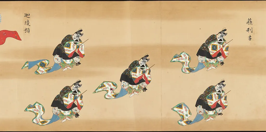 舞楽図巻|Bugaku Imperial Court Dance, ink, 1657