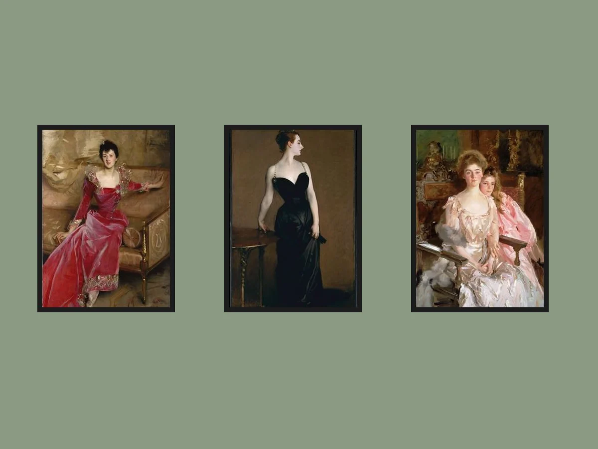 John Singer Sargent — Set of 3 — three framed prints arranged on a wall