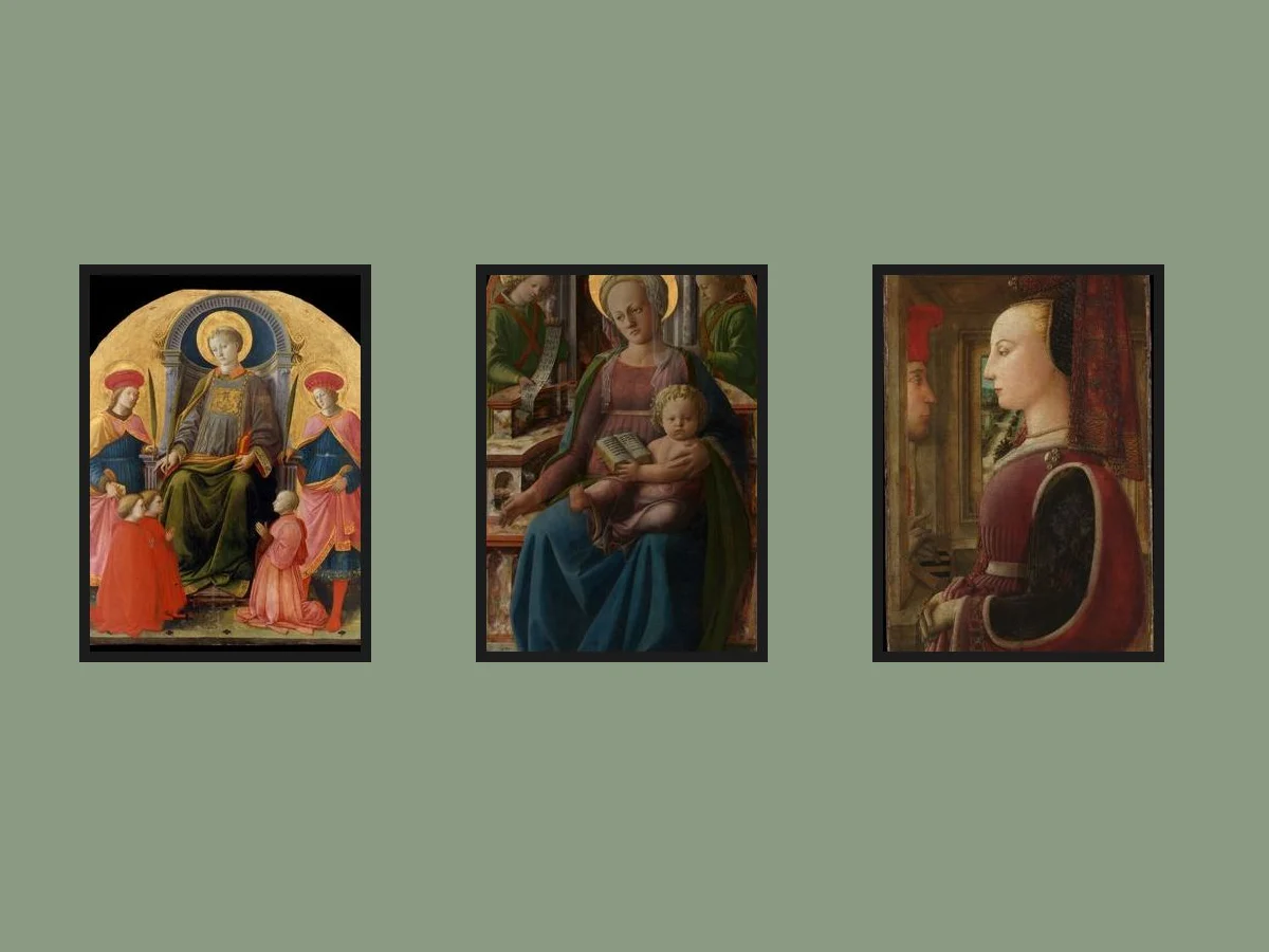 Filippo Lippi — Set of 3 — three framed prints arranged on a wall