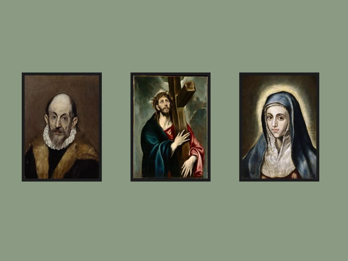 El Greco — Set of 3 — three framed prints arranged on a wall