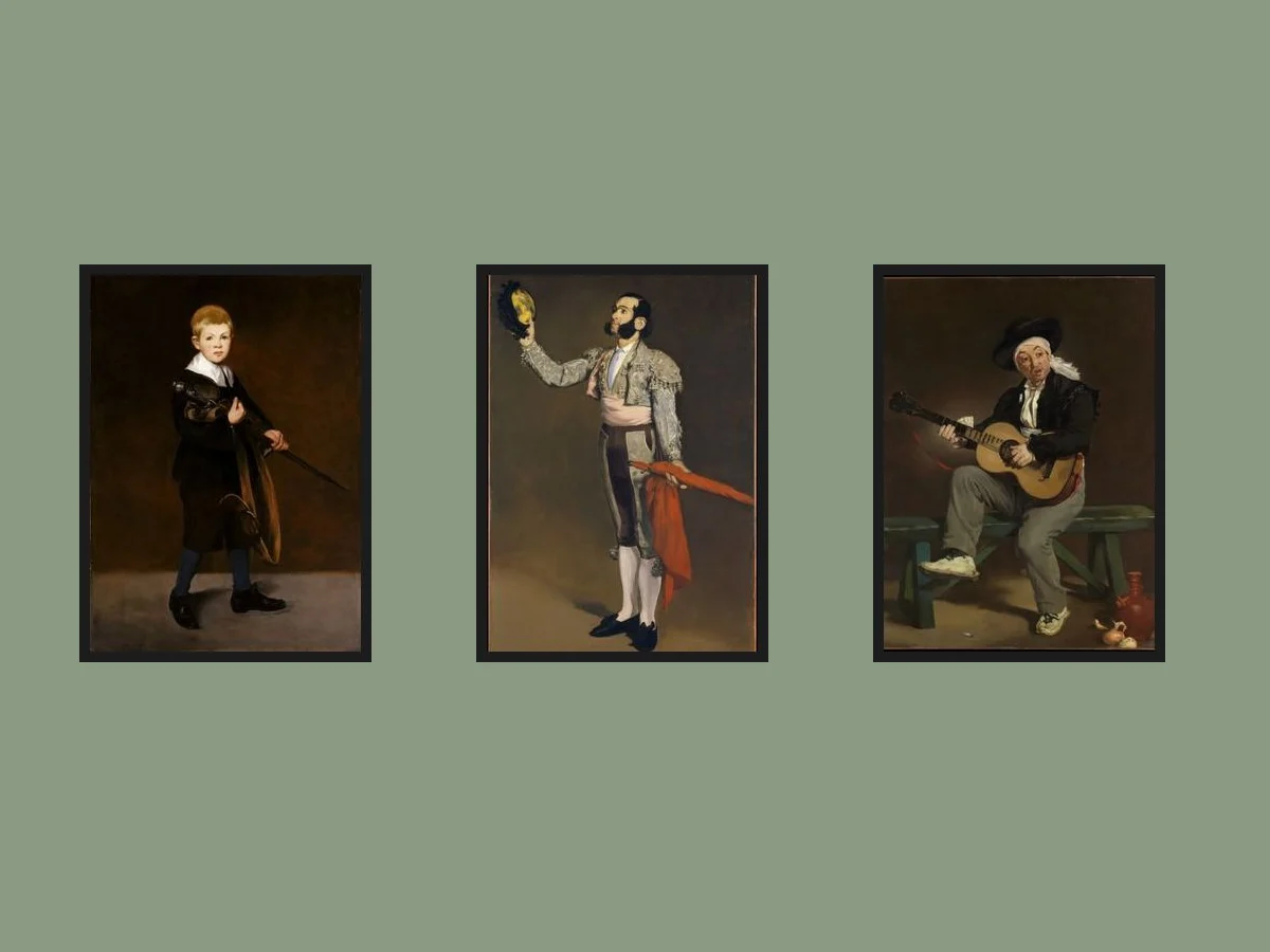 Edouard Manet — Set of 3 — three framed prints arranged on a wall