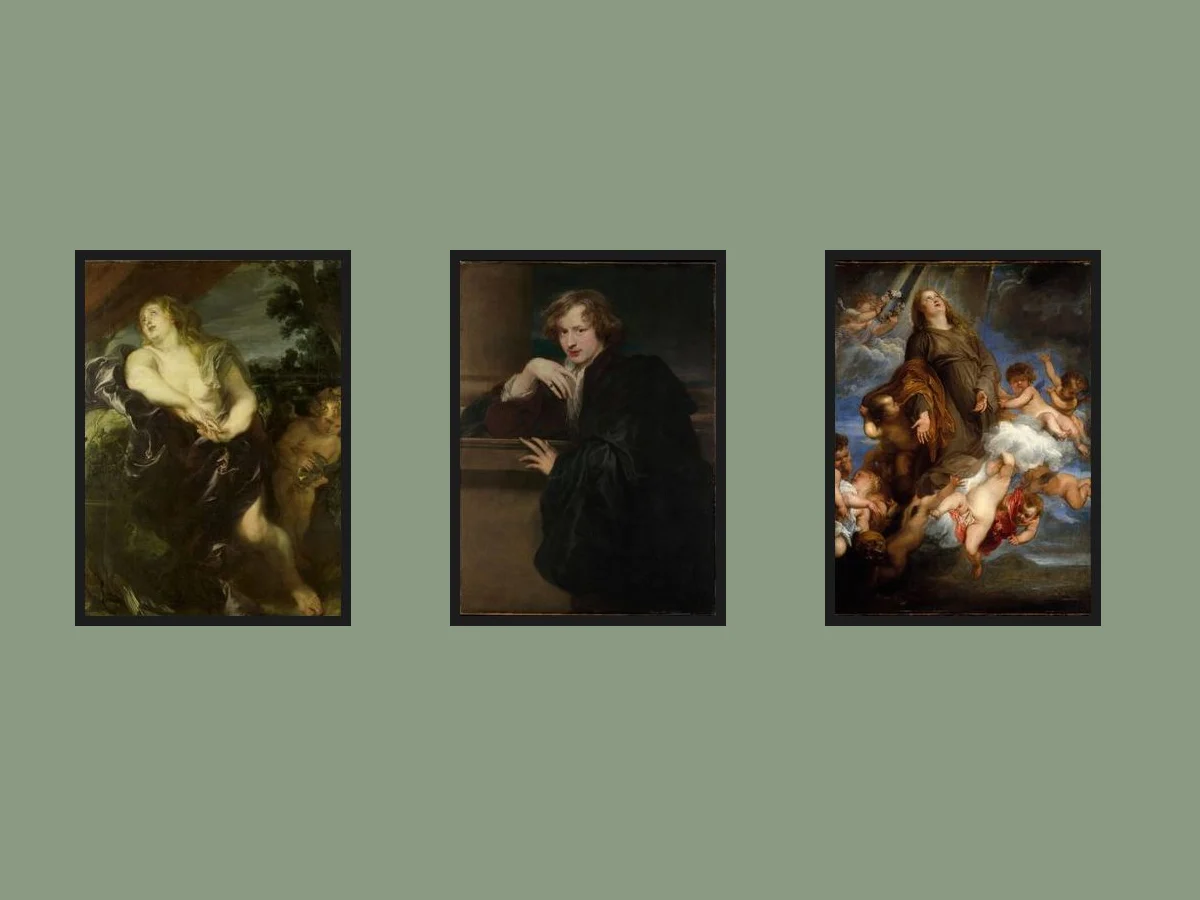 Anthony van Dyck — Set of 3 — three framed prints arranged on a wall