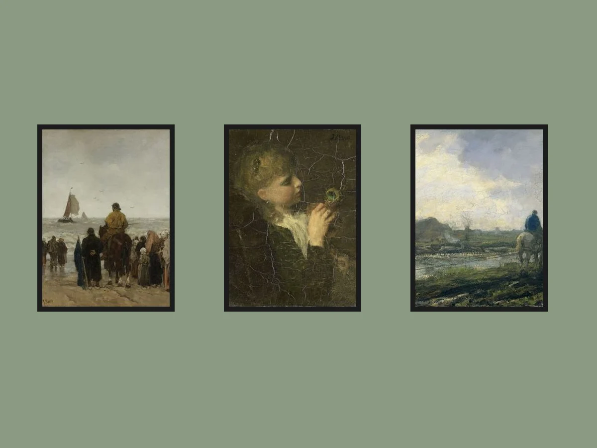 Jacob Maris — Set of 3 — three framed prints arranged on a wall
