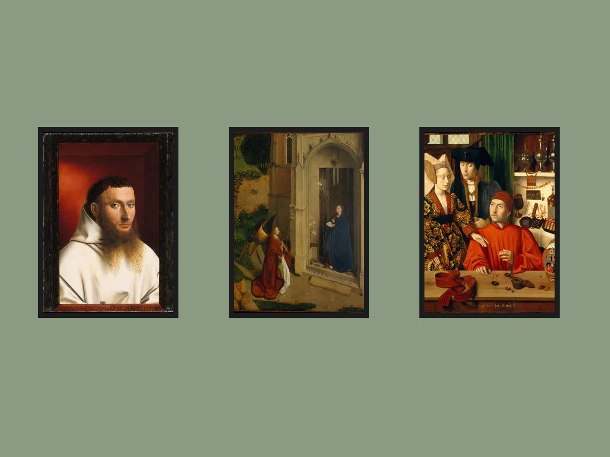 Petrus Christus — Set of 3 — three framed prints arranged on a wall