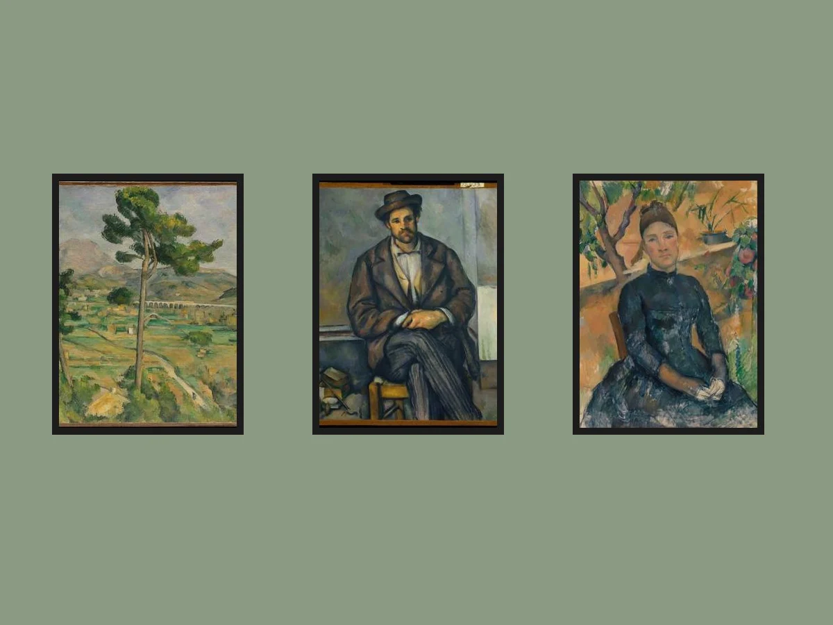 Paul Cezanne — Set of 3 — three framed prints arranged on a wall