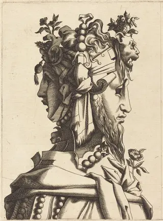 Bust of a Woman in an Extravagant Costume