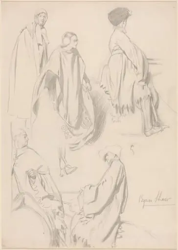 Studies of Men and Women in Medieval Dress, by Byam Shaw