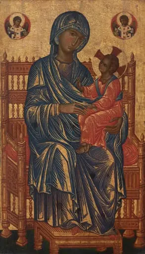Enthroned Madonna and Child, by Byzantine 13th Century