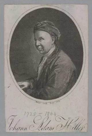 Johann Adam Hiller, by C. J. Riedel