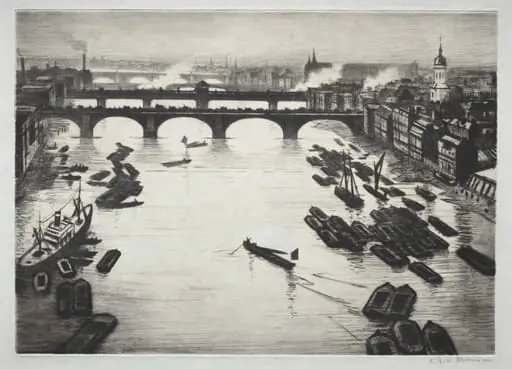 London Bridges, by C. R. W. Nevinson