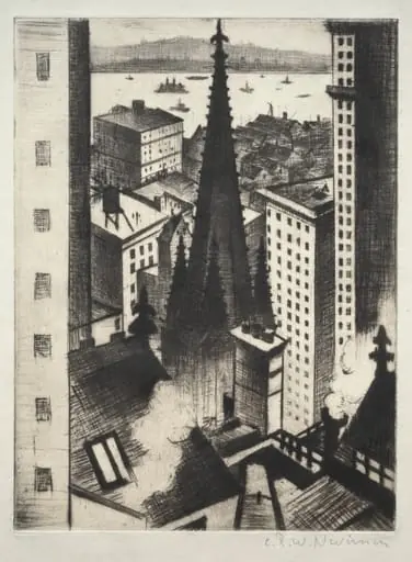 Temple of New York, by C. R. W. Nevinson