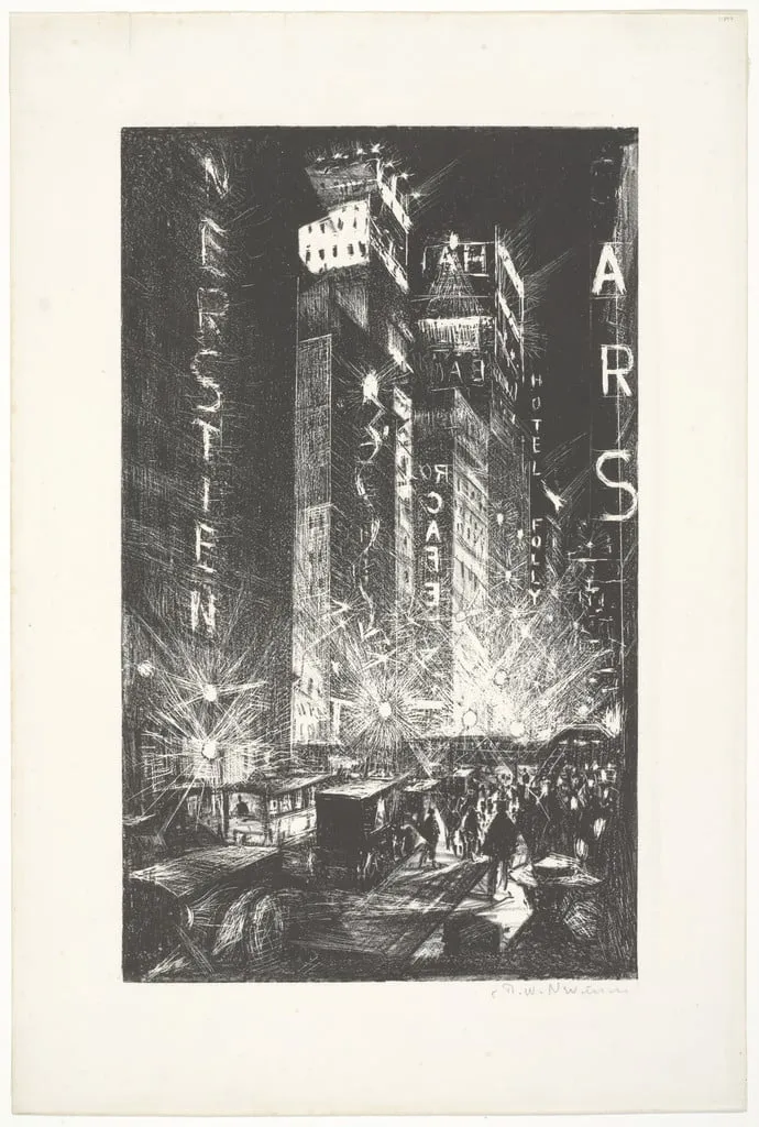 Untitled, by C. R. W. Nevinson, ink, 1920