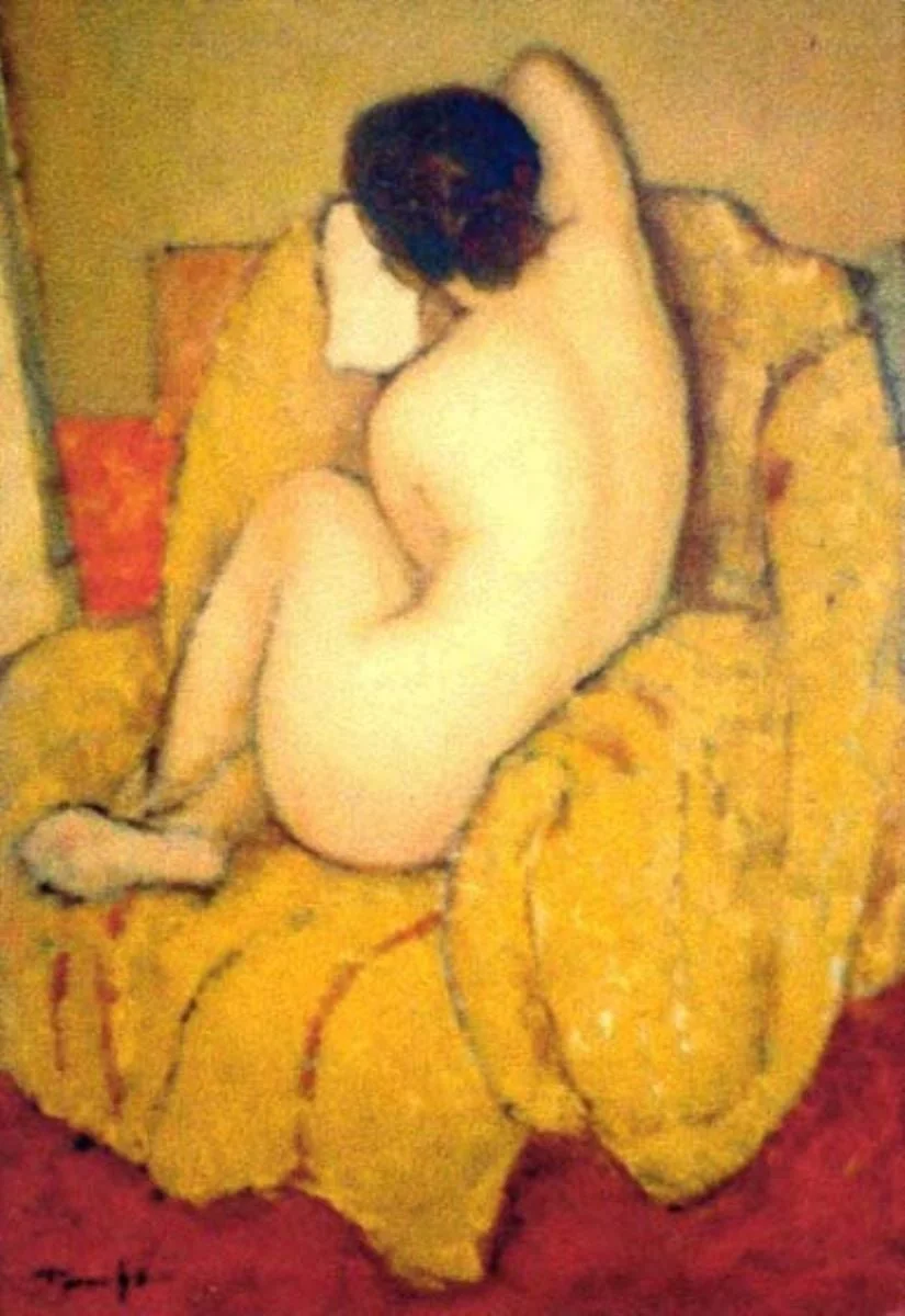 Nud pe fotoliu, detail
