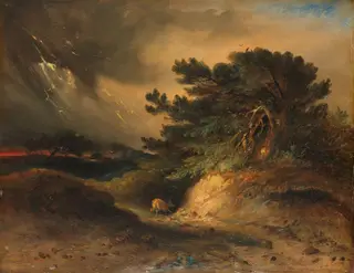The Thunderstorm, by Johannes Tavenraat, oil, 1843
