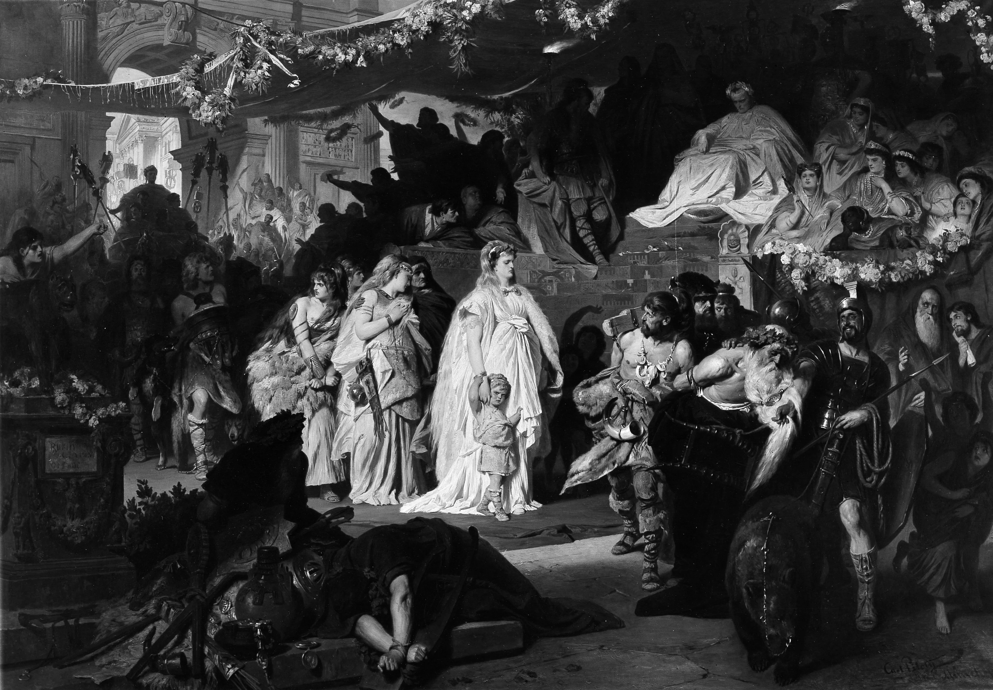 Thusnelda at the Triumphal Entry of Germanicus into Rome, detail