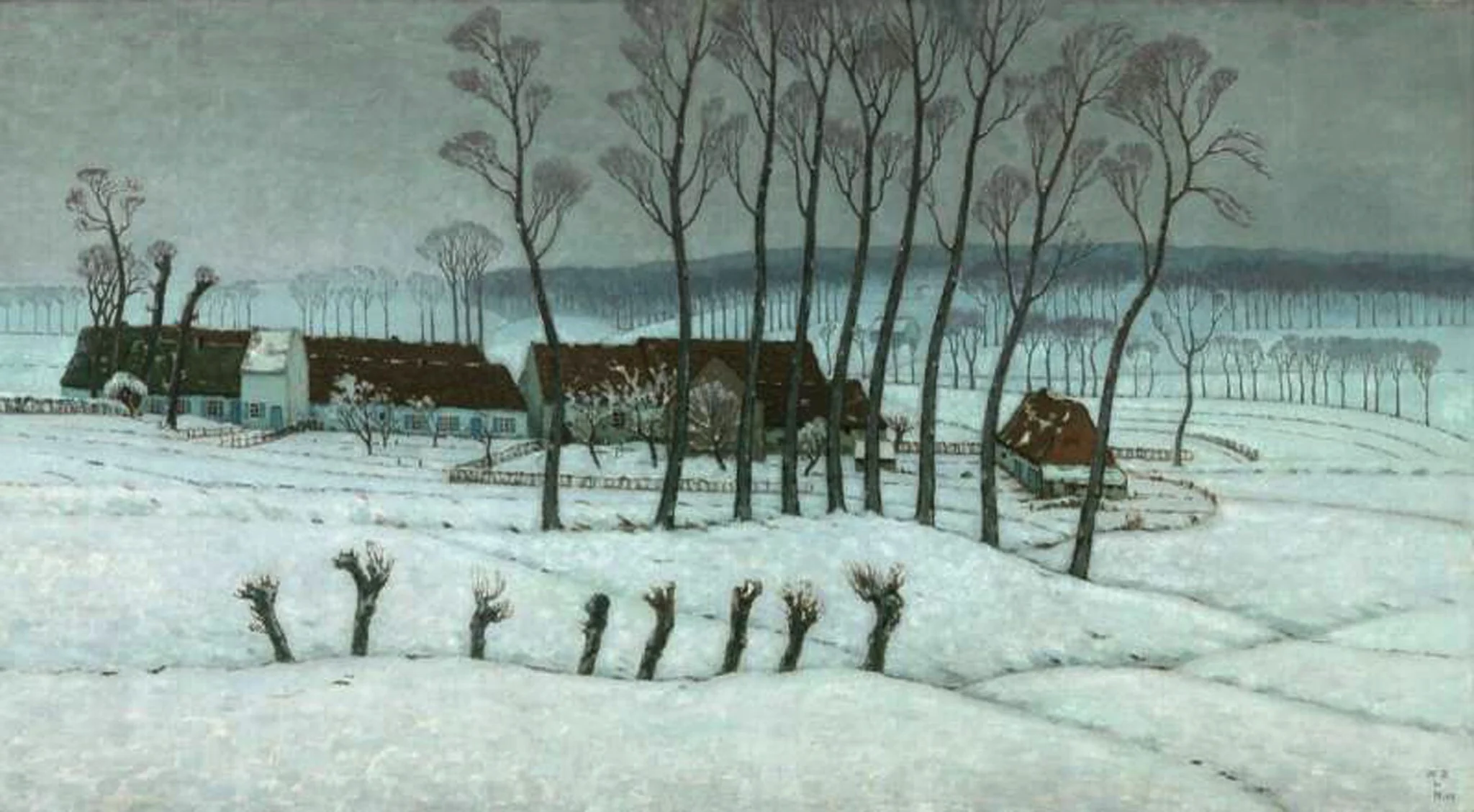 Snow at Berchem-Sainte-Agathe, detail