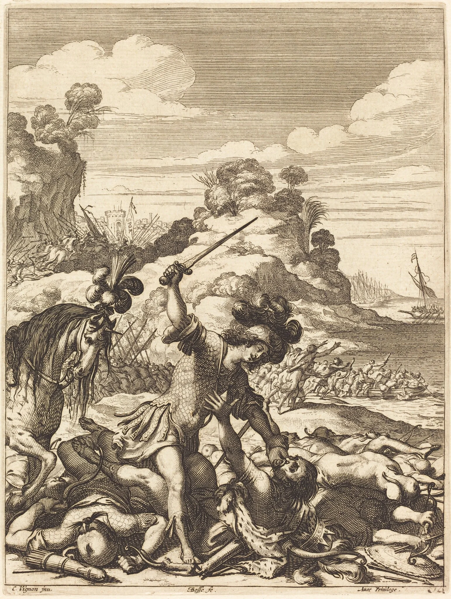 Illustration to Jean Desmarets' "L'Ariane", detail