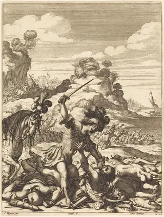 Illustration to Jean Desmarets' "L'Ariane", by Abraham Bosse, ink, 1639