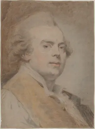 Self-Portrait, by Claude Hoin, chalk, 1780