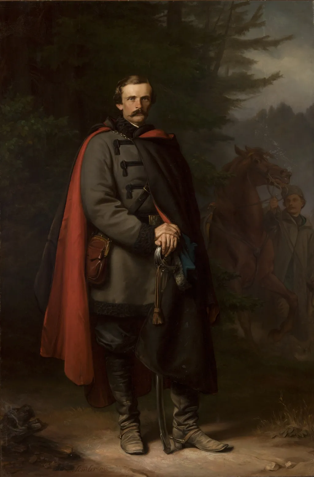 Portrait of Ludwik Mycielski, by Józef Simmler, oil, 1865