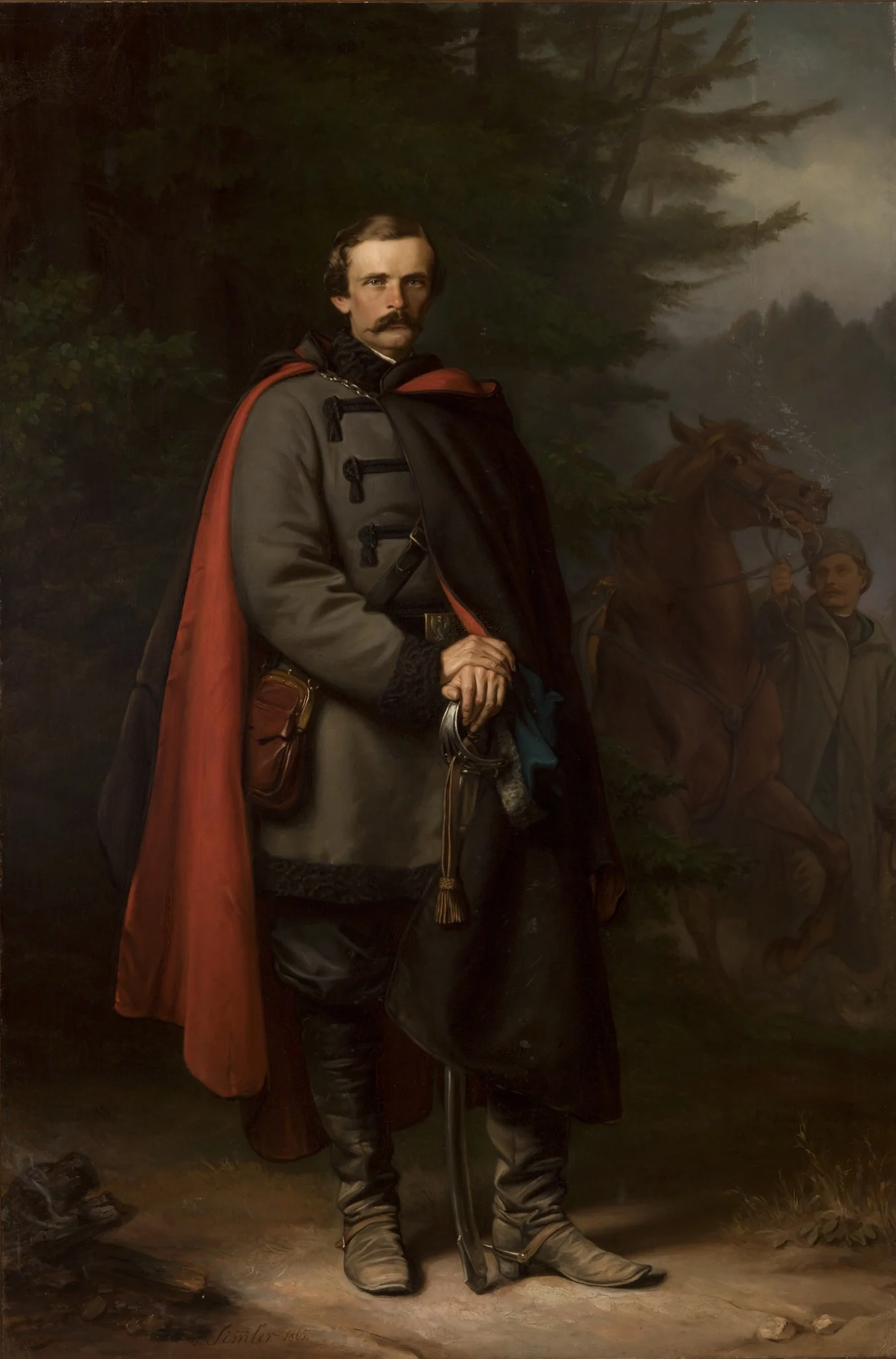 Portrait of Ludwik Mycielski, detail