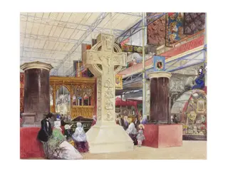 View in the West Nave, by Henry Clarke Pidgeon, watercolor, 1851