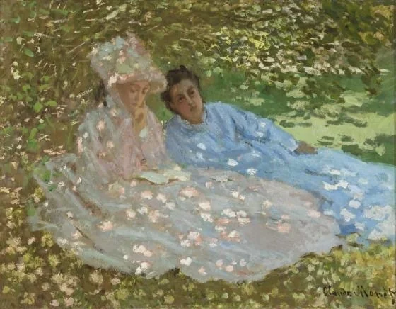 Two Women in a Garden, detail