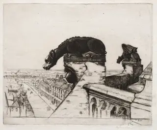 The Wingless Chimera, by David Young Cameron, 1911