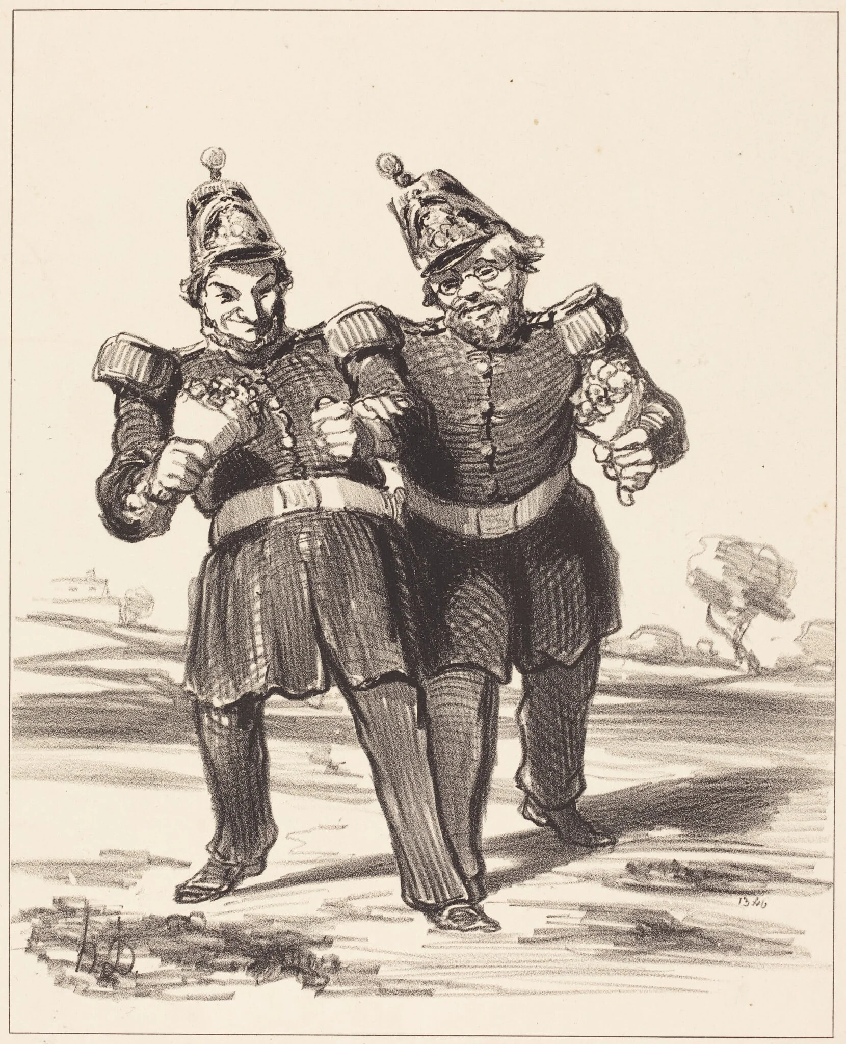Les Deux banqueteurs en joie, detail