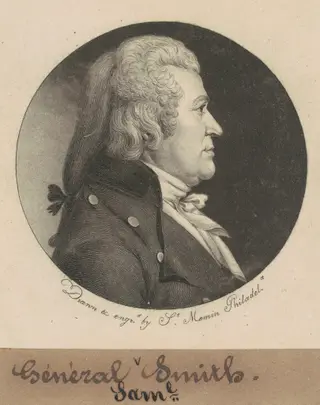 Samuel Smith, by Charles B. J. Févret de Saint-Mémin, ink, 1798