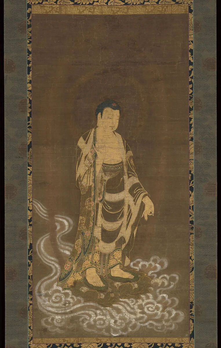 阿弥陀如来像|Welcoming Descent of Amida Buddha, detail