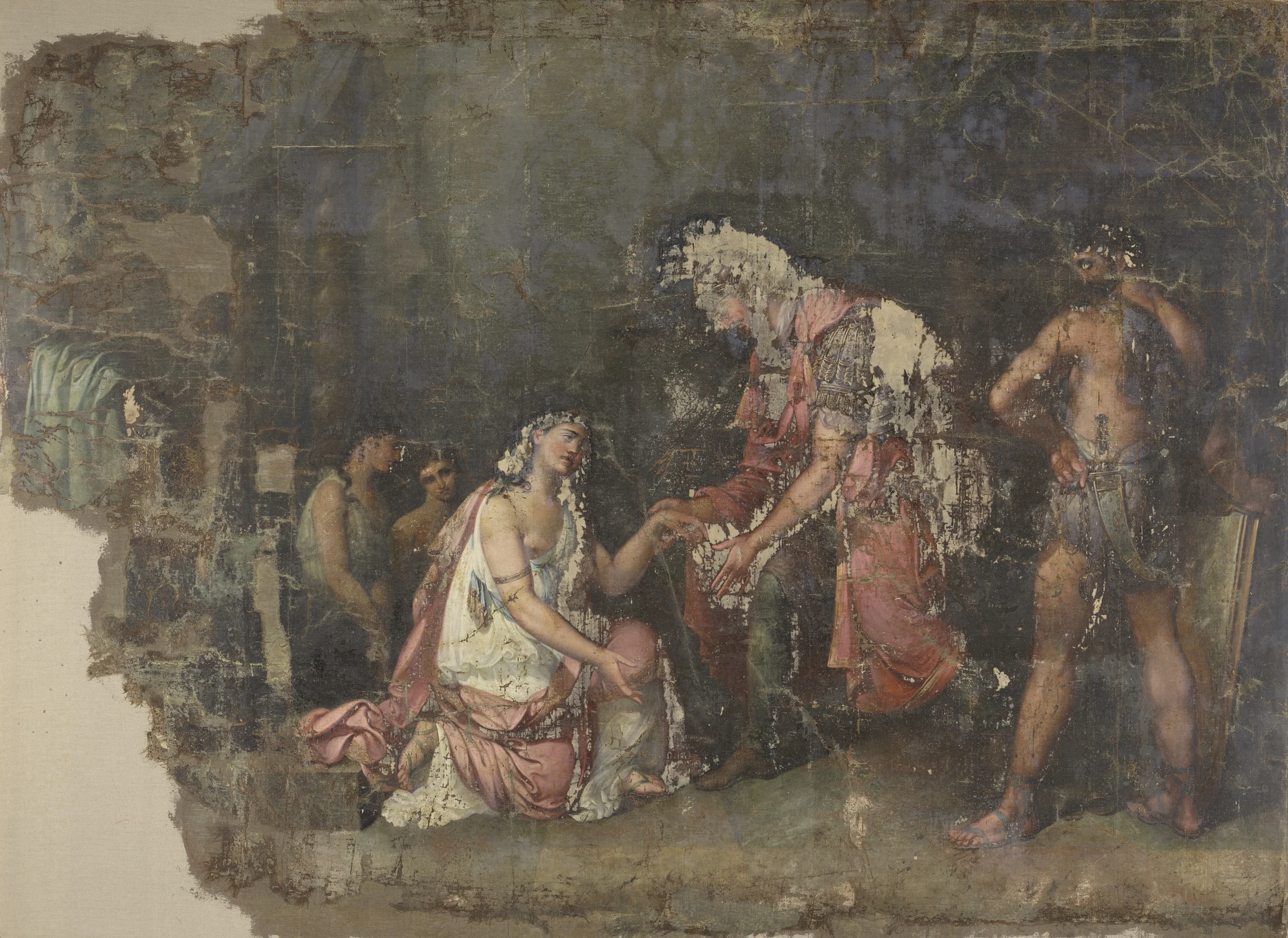 Sophonisba kneeling before Masinissa, King of Numidia, detail
