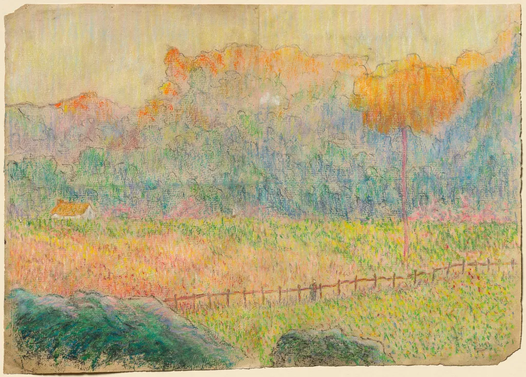Study for "Landscape with Figure and Houses", by Émile Schuffenecker, 1891