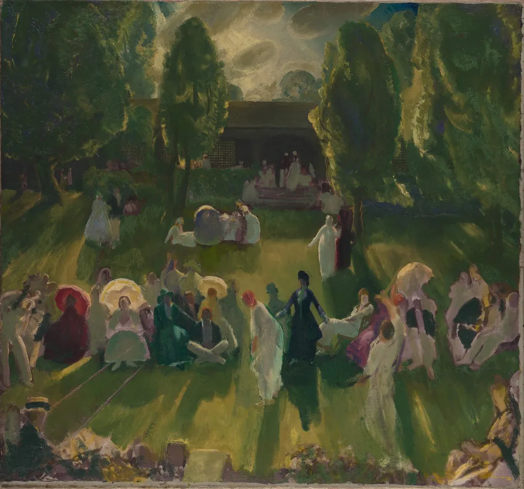 Tennis at Newport, by George Bellows, oil, 1919