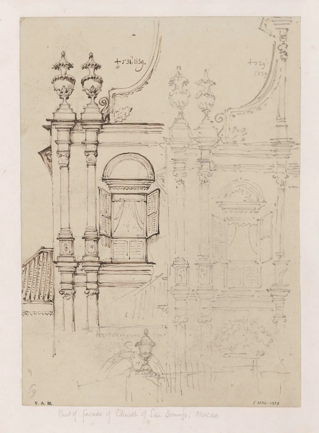 The church of S. Domingos, Macau, by George Chinnery, 17