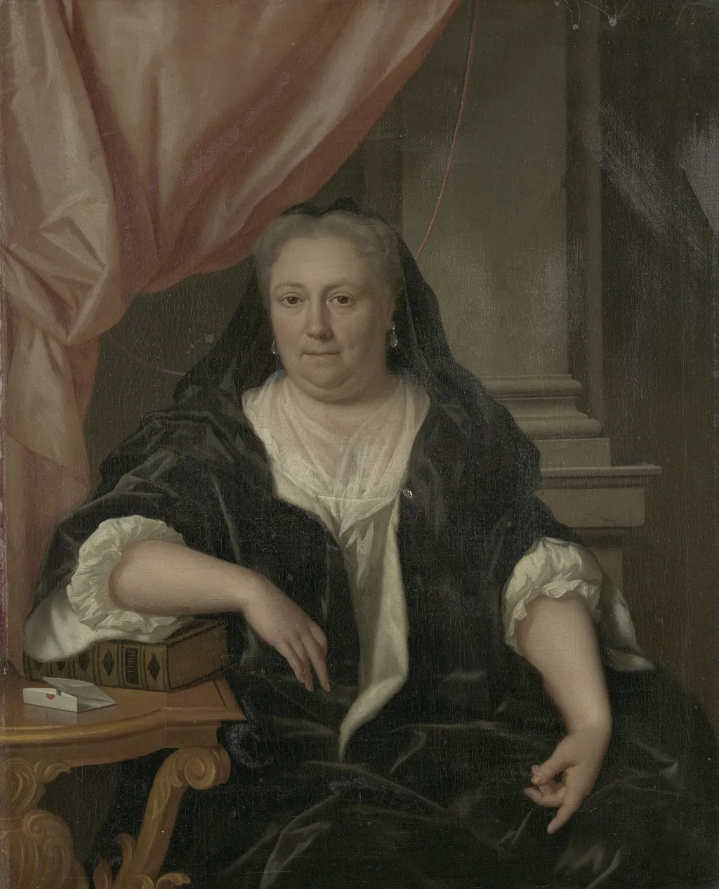 Portrait of Maria van Citters, Wife of Caspar Adriaen Parduyn, by Philip van Dijk, oil, 1750