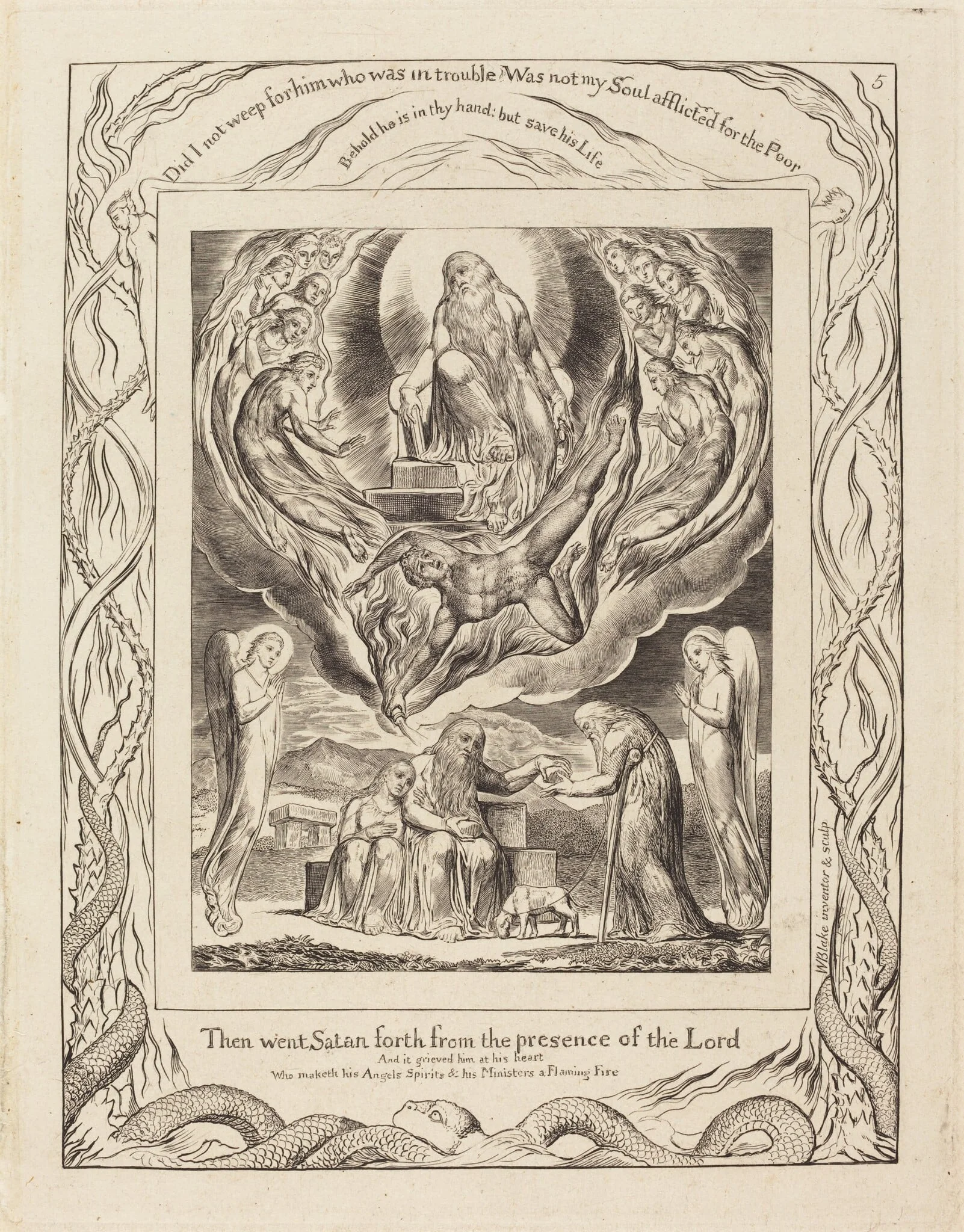 Satan Going Forth from the Presence of the Lord, detail