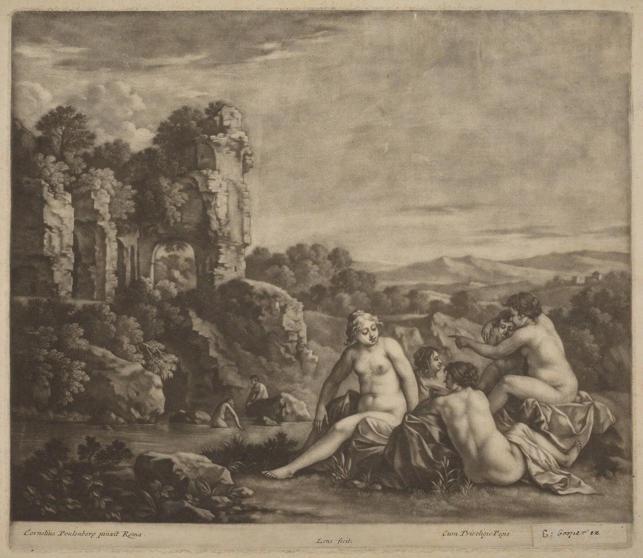 Bathers in a Landscape, detail