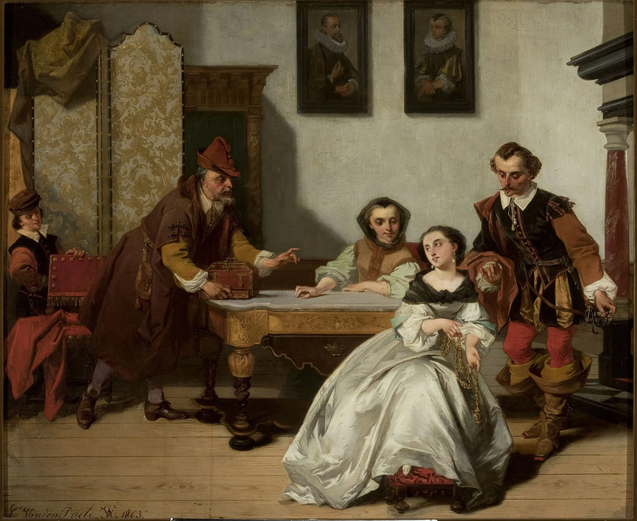 Sale of jewels, detail